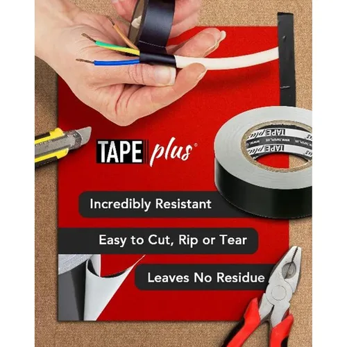 Vista 3 de TapePlus Gaffer - Rollo de cinta adhesiva impermeable, gestión de cables eléctricos y marcado del piso, cinta de vinilo no reflectante para suelo