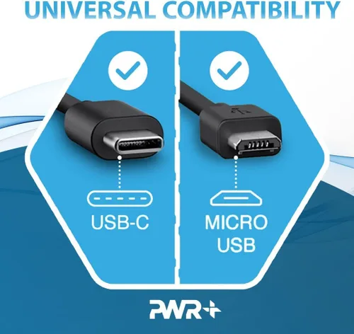 Vista 2 de Pwr 3.5A cargador más rápido para iPhone 15 Plus Pro Max, Google Pixel 4 5 6 7 4a 5a 6a 7a XL Pro, Samsung Galaxy A12 A21 A51 S20 S21 FE Ultra