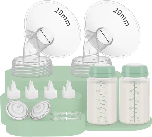 Vista 13 de Juego completo de 2 piezas de repuesto de extractor de leche de 0.472 in con botella de 10 oz compatible con bomba Spectra S1/S2/SG/9plus