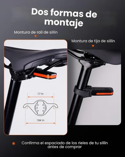 Vista 3 de Luz Trasera de Bicicleta Ravemen CL01, Luz Trasera de Bicicleta de Ángulo Amplio de 300° para Conducción Nocturna, Accesorios de Seguridad