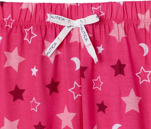 Vista 3 de Nautica Conjunto de pantalones de pijama y camisa de dormir para niñas Conjunto de ropa de dormir de 2 piezas superior e inferior para niñas