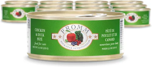 Vista 26 de Fromm Four-Star Nutritionals - Comida húmeda de primera calidad en paté de carne y venado para gatos, receta de carne de res, caja de (12) latas