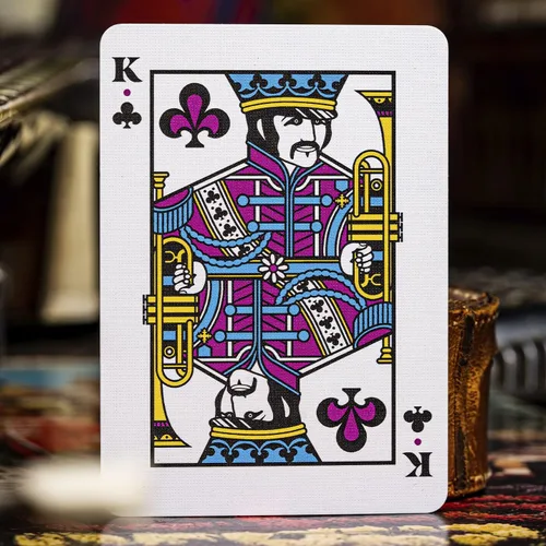 Vista 7 de theory11 Las cartas de juego premium de los Beatles - Baraja naranja oficialmente licenciada para coleccionistas