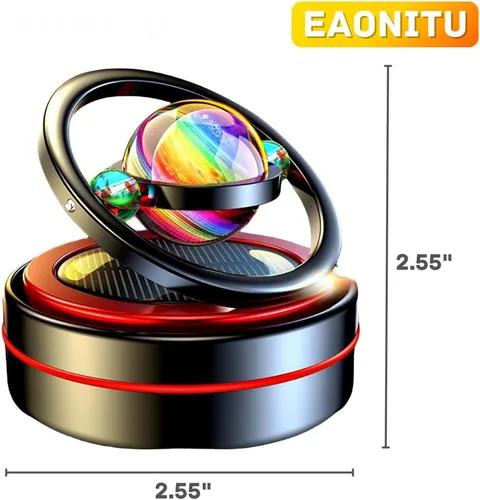 Vista 9 de Girador solar para salpicadero, difusor cinético para decoración de automóvil, accesorios automotrices con temática espacial, intercambio de regalos