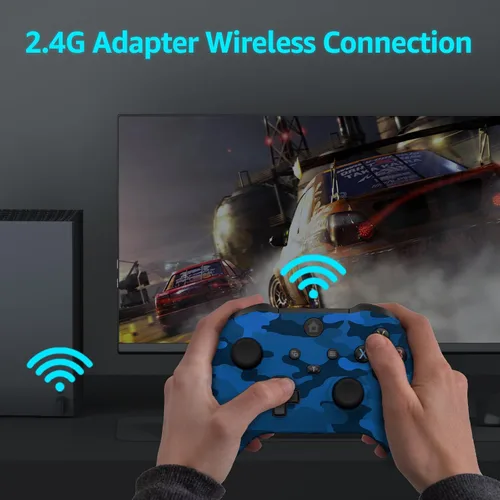 Vista 7 de IWGAME Wireless Controller for X-BOX/PC, Hall Effect Controller Support Turbo, 2.4G Plug and Play Gaming Gamepad with 3.5mm Headphone Jack/Dual