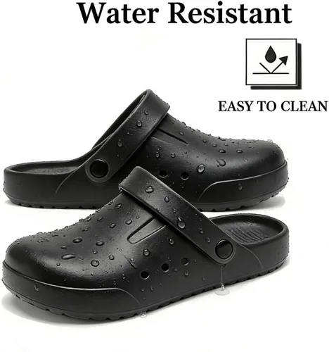 Vista 4 de Nihaoya Zuecos para Hombre y Mujer Zapatos de Jardín Cómodos Antideslizantes Sandalias Ligeras Transpirables Pantuflas de Playa al Aire Libre