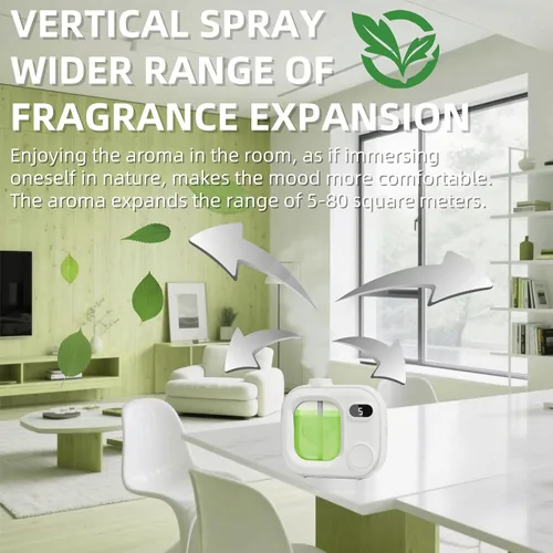 Vista 2 de Difusor de aceite esencial sin agua, difusor inteligente de aceite esencial para habitaciones grandes, baños, hoteles y oficinas, difusor de aroma