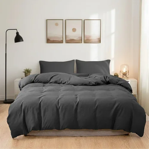 Vista 19 de Juego de edredón verde oliva, tamaño individual, color verde oscuro, juego de ropa de cama militar, suave y transpirable, ropa de cama minimalista