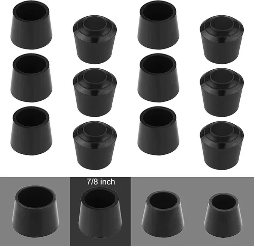 Vista 8 de CBTONE - 50 tapas redondas de 1 pulgada para patas de silla, antideslizantes, de goma negra, protectores para patas de silla