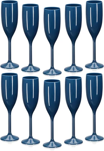 Vista 15 de XUWAIDSGN Copas de champán acrílicas, copas de champán para brindis de boda, copa de champán de plástico, reutilizable, irrompible, para despedida