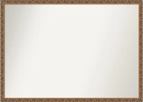 Vista 147 de Amanti Art Espejo de baño de bronce para sobre fregadero, 29 x 19 pulgadas, espejo rectangular de bronce antiguo, marco de madera tradicional
