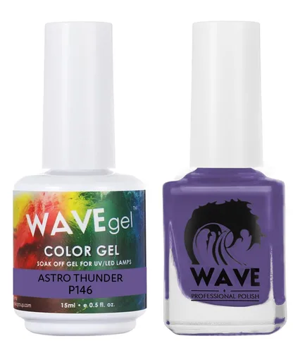 Vista 180 de WAVEGEL - Juego dúo de gel y esmalte de uñas a juego - Colección Simplicity - #P109 Blizzard I 0.5 onzas