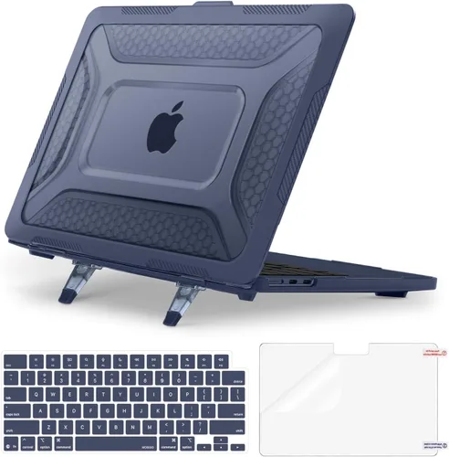 Vista 9 de MOSISO Funda compatible con MacBook Air de 13 pulgadas 2026-2022 M5 A3449 M4 A3240 M3 A3113 M2 A2681, funda rígida resistente con protección contra