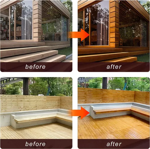 Vista 7 de Aceite Pure Tung para acabado de madera con cepillo de madera, aceite de madera de alta calidad, sellador de madera impermeable para interiores