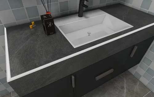 Vista 5 de Presa de agua de umbral de ducha de 118 pulgadas, mantiene el agua en la ducha o encimera seca, aplica para aplicar a encimera, ducha, baño, bañera