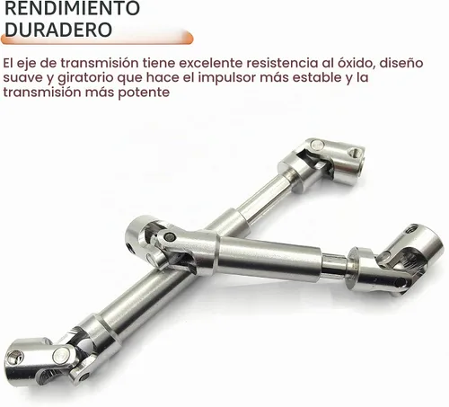 Vista 5 de Eje de transmisión de acero inoxidable 2pcs para 1/18 RC Rock Car Axial UTB18 Capra