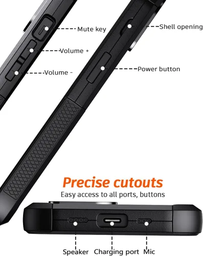 Vista 8 de Diverbox Funda para iPhone 13 [compatible con MagSafe] [con protector de pantalla] [a prueba de golpes] [a prueba de caídas] Funda de protección
