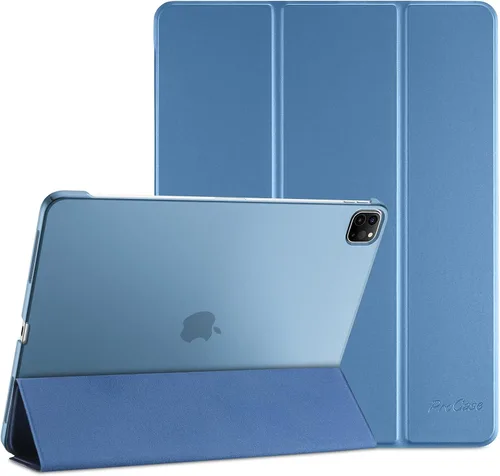 Vista 16 de ProCase Funda inteligente para iPad Pro de 12.9 2022/2021/2020/2018, carcasa rígida con soporte delgado para iPad Pro de 12.9 pulgadas, 6ª Celeste
