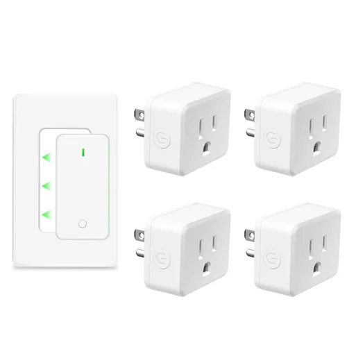 Vista 66 de NineLeaf - Enchufe de salida de control remoto, interruptor de luz de encendido y apagado inalámbrico desmontable 500FT Light Plug Decorator