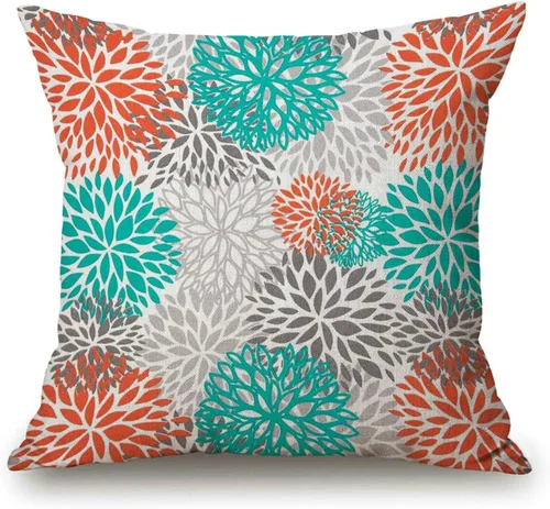 Vista 16 de Solekla Funda de almohada Hue Sea Coral Siluetas Azul Claro Algodón Lino Cuadrado Funda de Almohada Funda de Almohada Decorativa Funda de Cojín