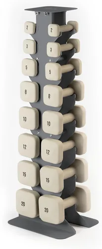 Vista 24 de WeGym SafeGrip Square Dumbbells with Anti Slip Handles, Aesthetic Free Weights for Home Workouts, Stable Design Prevents Rolling during Floor