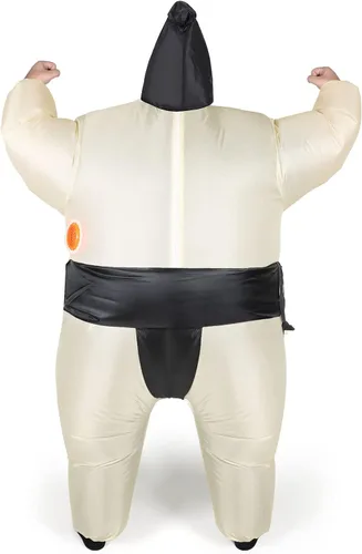 Vista 6 de Disfraz inflable de sumo para adultos, trajes de lucha libre, disfraz inflable de Halloween para hombres y mujeres, fiesta de cosplay de Halloween