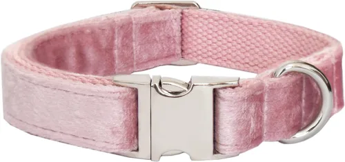 Vista 12 de Bubblepup Collar de terciopelo para perro, collar suave para perros pequeños, medianos y grandes