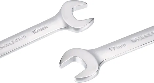 Vista 5 de uxcell Llave métrica de doble extremo abierto de 0.669 in x 0.748 in, 0.512 in x 0.591 in, apertura en forma de U para hacer bricolaje a mano