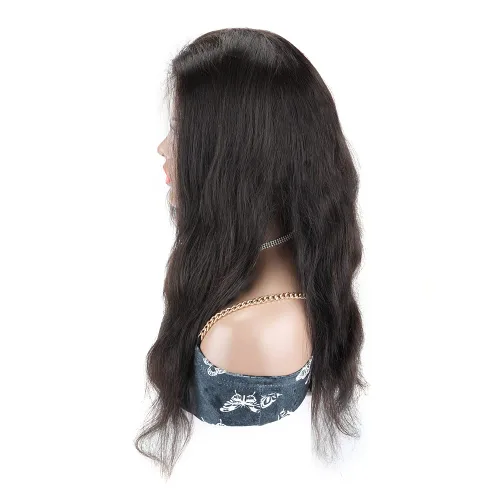 Vista 3 de Peluca de encaje 360 ondulado con encaje frontal transparente de oreja a oreja, pelucas de encaje frontal de cabello humano virgen brasileño