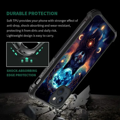Vista 603 de Funda compatible con iPhone 15, diseño de elefantes africanos, diseño increíble a prueba de golpes, antiarañazos, carcasa trasera de policarbonato