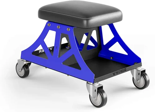 Vista 10 de Vyper Low Pro - Taburete de garaje con asiento extraíble para mecánicos, automoción, bricolaje, silla de taller con ruedas de capacidad de 400