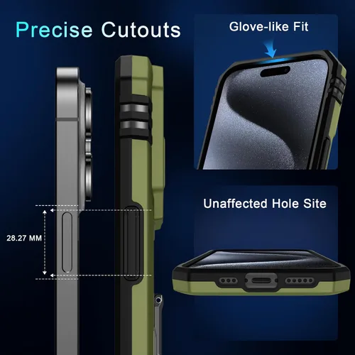 Vista 269 de DEERLAMN Funda para iPhone Xs Max con funda deslizante para cámara + protector de pantalla, soporte giratorio de anillo de grado militar a prueba