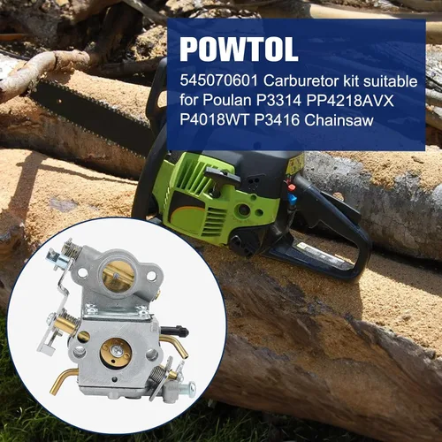 Vista 2 de Powtol 545070601 PP4218A PR4218 Carburador Compatible con Poulan Pro P3314 PP4218AVX P4018WT PP3516AVX P4018 P3416 PP4218 PPB4218 P3314WSA PPB3416