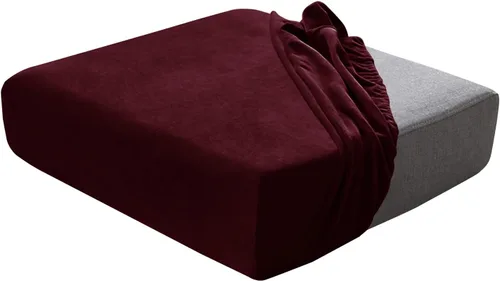 Vista 33 de Juego de fundas de cojín para asiento de sofá, fundas de cojín de terciopelo elástico, repuesto para cojines individuales con tela elástica Aguacate