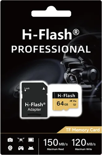 Vista 9 de Tarjeta TF de 64 GB U3 V30 4K, paquete de 5, tarjeta de memoria de alta velocidad de hasta 150 MB/s, tarjeta de memoria TF de alta velocidad