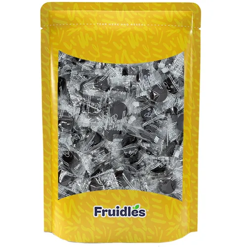 Vista 3 de Fruidles Chupones de dulces duros de alta calidad sin azúcar, mini caramelos de botón de frutas, certificado Kosher Parve, utiliza sorbitol, bajo