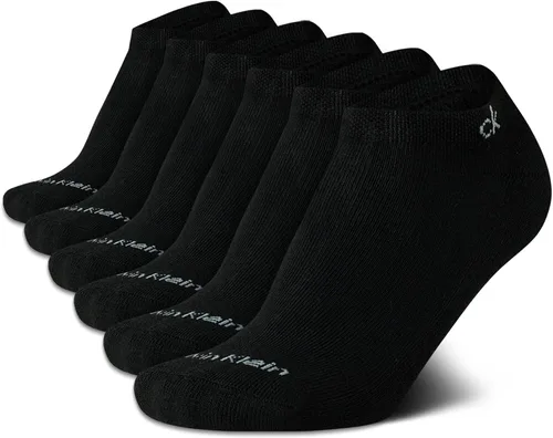Vista 134 de Calvin Klein Calcetines para hombre, mezcla de algodón, acolchados, sin talla, forro de calcetines atléticos (6 unidades)