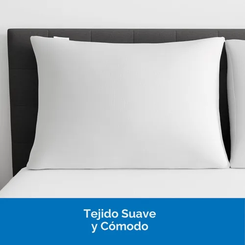 Vista 5 de Juego de 4 protectores de almohada AllerEase estándar/Queen - absorben la humedad, protección avanzada contra alergias, poliéster de alta calidad