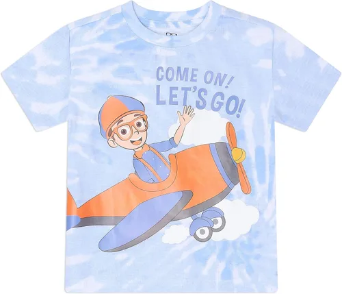 Vista 6 de Blippi Moonbug - Paquete de 3 camisetas de manga corta para niños pequeños y grandes
