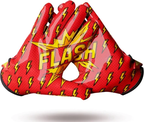 Vista 7 de TAQCHA Football Gloves - Tacky Grip, Skin Tight Adult Receiver Gloves - Youth Football Gloves Pro Elite Super Sticky Performance
