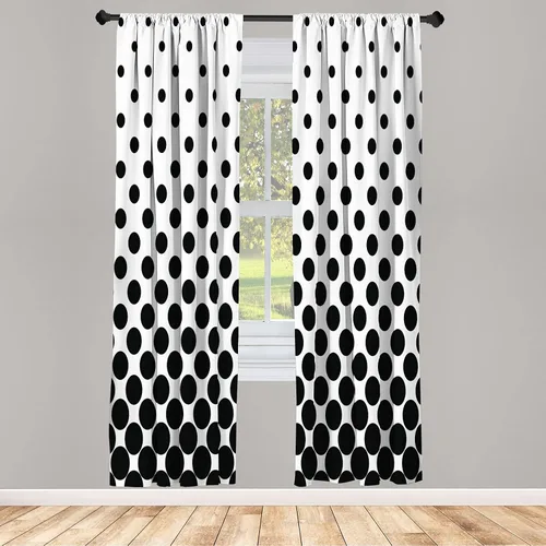 Vista 75 de Ambesonne - Cortinas amarillas para ventana, arte moderno escandinavo de escena de jardín con flores de tulipán y mariposas bailando, juego de 2