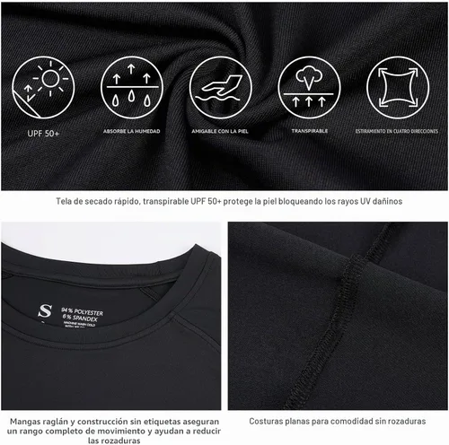 Vista 4 de BASSDASH – Camiseta de manga larga para mujer con protección solar UV UPF 50+ para pesca y senderismo Negro