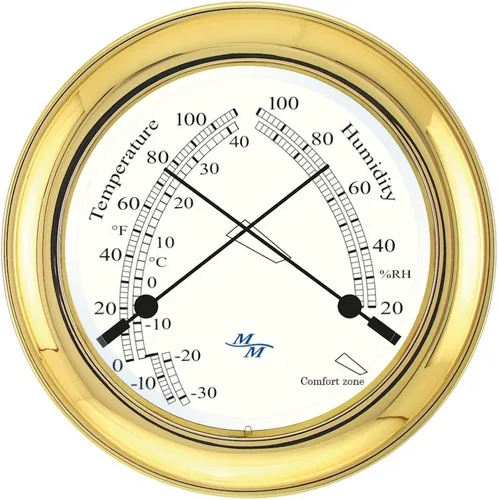 Vista 3 de MASTER-MARINER All Aboard Collection, juego de regalo de molinete náutico, reloj de marea y hora de 5.85 pulgadas de diámetro e instrumentos