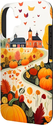 Vista 2 de Fall Leaves Autumn Pumpkin Pattern Autumn Color Foliage Case for iPhone 17