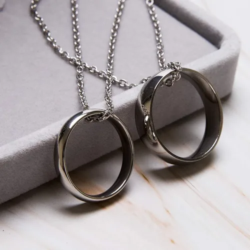 Vista 3 de Fanery Sue - Anillo personalizado para parejas anillos colgantes