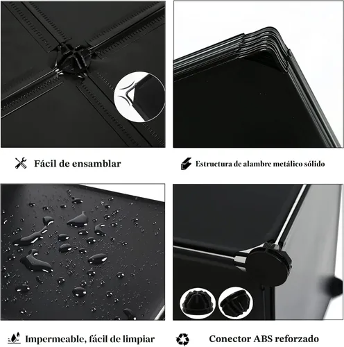 Vista 7 de AWTATOS Organizador de Almacenamiento en Cubos, Estantes de Cubos de Almacenamiento Estantería, 6 Cubos Organizadores de Closet y Almacenamiento