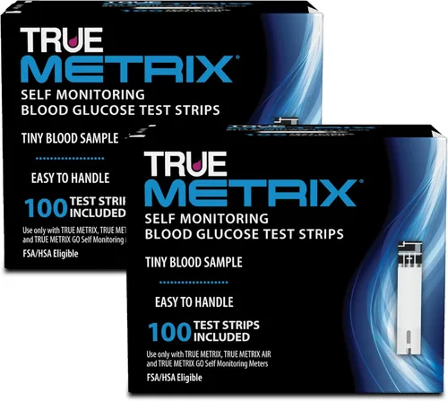 Vista 10 de TRUE METRIX Tiras de prueba de glucosa en sangre de autocontrol, 100 unidades (2 x 50) Blood Glucose Test Strips Compatible with TRUE METRIX Self