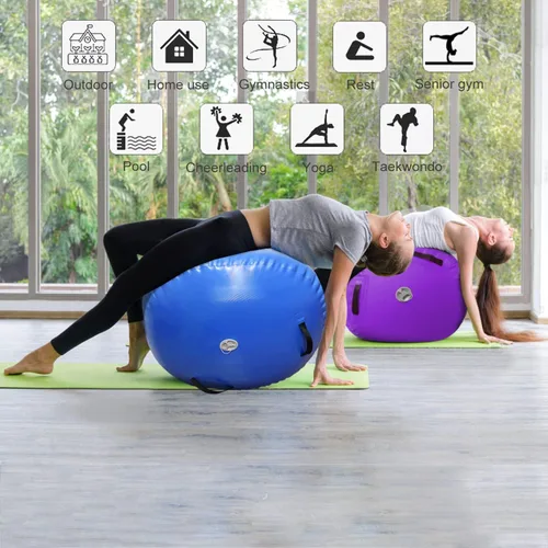 Vista 6 de 86 York - Esterilla inflable de aire para gimnasia con bomba eléctrica, equipo de gimnasia para uso doméstico, entrenamiento en el gimnasio, yoga