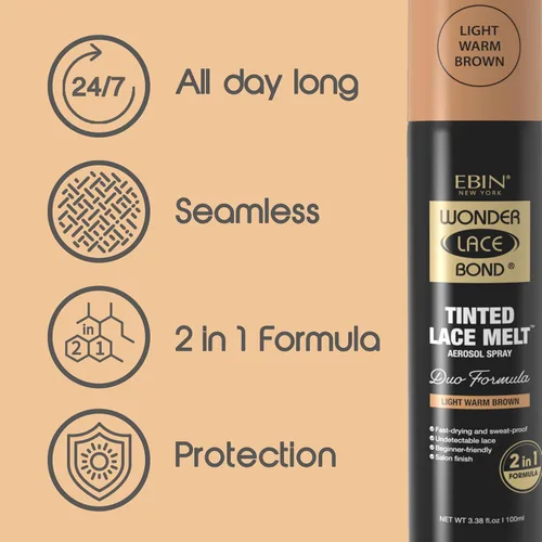 Vista 2 de EBIN NEW YORK Wonder Lace Bond Tinted Lace Melt Aerosol Spray