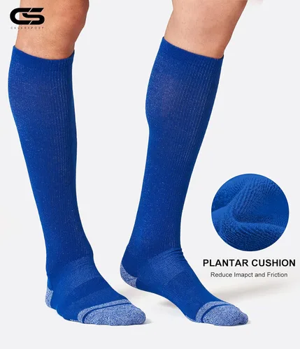Vista 2 de CS CELERSPORT Paquete de 23 calcetines de béisbol y sóftbol para fútbol, hasta la rodilla, sobre la pantorrilla, calcetines deportivos